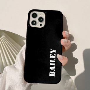 Modern minimalistischer schwarzer und weißer benut Case-Mate iPhone hülle