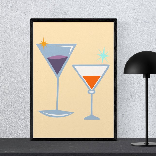 Modern minimalistischer stilvoller Retro-Mid-Centu Poster (Von Creator hochgeladen)