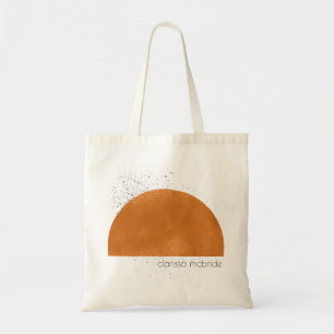 Modern minimalistisches abstraktes Sonnendesign Tragetasche