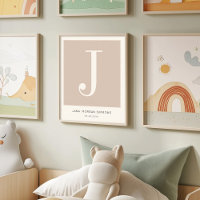 Modern Minimalistisches Baby Name Kinderzimmer Mon