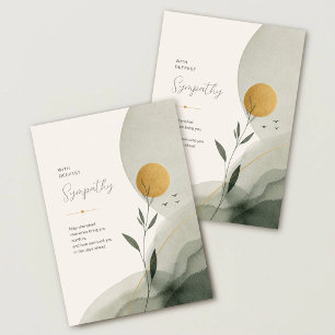 Modern minimalistisches Beileid Elegantes Skript Karte