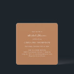 Modern Minimalistisches Brautparty Einladung<br><div class="desc">Modern Minimalistisches Brautparty Einladung in Boho Terracotta Brown</div>