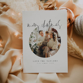 Modern Minimalistisches Foto Weihnachtskarte Feiertagskarte