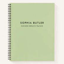 Modern Minimalistisches Grünes Notebook