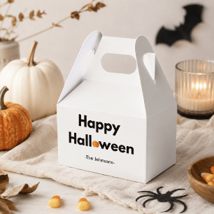 Modern-minimalistisches Halloween – Personalisiert Geschenkschachtel