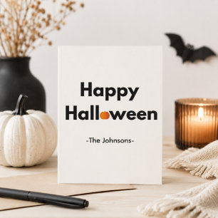 Modern-minimalistisches Halloween – Personalisiert Postkarte
