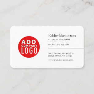 Modern Minimalistisches Hinzufügen Ihres Logos Visitenkarte