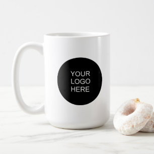 Modern minimalistisches Hochladen Ihres Firmenlogo Kaffeetasse