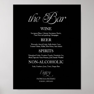 Modern-minimalistisches Hochzeitsmenü-Schild "The Poster