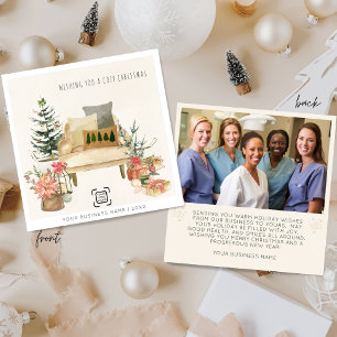 Modern Minimalistisches Logo für kleine Unternehme Feiertagskarte