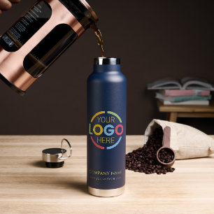 Modern Minimalistisches Logo für Navy Blue Company Trinkflasche