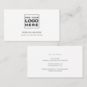 Modern Minimalistisches Logo Visitenkarte