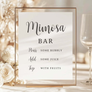 Modern Minimalistisches Mimosa Bar Tabletop Zeiche