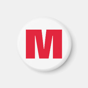Modern Minimalistisches Monogramm Magnet