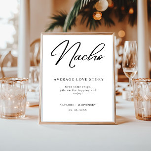 Modern Minimalistisches Nacho Bar Wedding Station- Poster