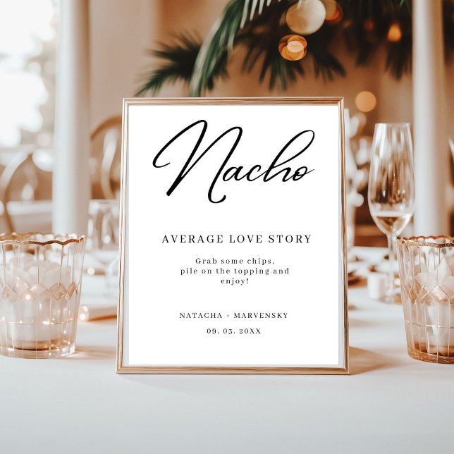 Modern Minimalistisches Nacho Bar Wedding Station- Poster (Von Creator hochgeladen)