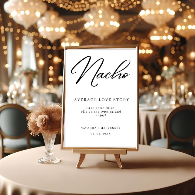 Modern Minimalistisches Nacho Bar Wedding Station- Sockelschild (Von Creator hochgeladen)