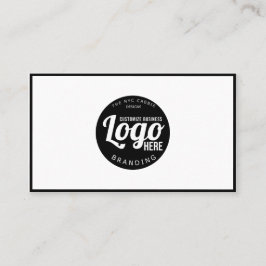 Modern Minimalistisches, schwarzes Grenzlogo Visitenkarte