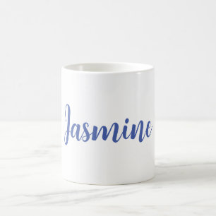 Modern Minimalistisches Weiß tragen Ihren Namen Kaffeetasse