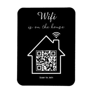 Modern minimalistisches WiFi-QR-Code-Flexibles Fot Magnet