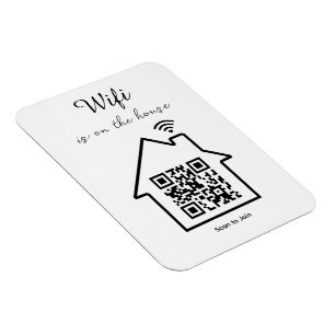 Modern minimalistisches WiFi-QR-Code-flexibles Fot Magnet