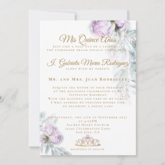 Modern Mis Quince Años Einladung