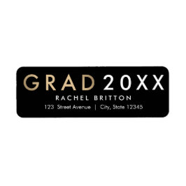 Modern Mix Abschluss Address Label