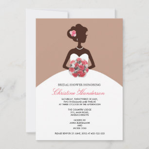 Modern Mocha Bridal Dusche Einladung
