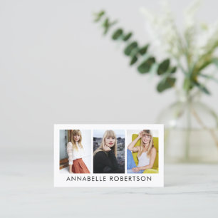 Modern Model and Schauspieler 3 Foto Pro Visitenkarte