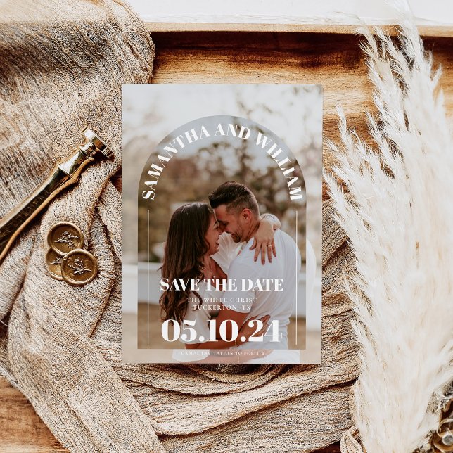 Modern Modern Arch Foto Wedding Save The Date (Von Creator hochgeladen)