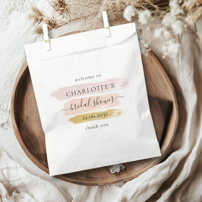 Modern, modern, Brautparty Geschenktütchen (Personalized Trendy, Modern, Bridal Shower Favor Bag)