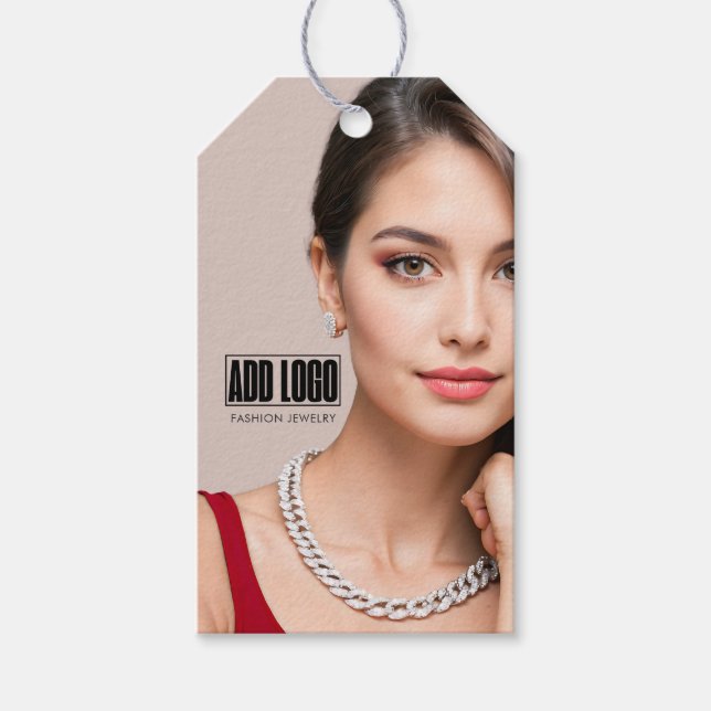 Modern Modern Fashion Jewelry Business Barcode Pre Geschenkanhänger (Vorderseite)