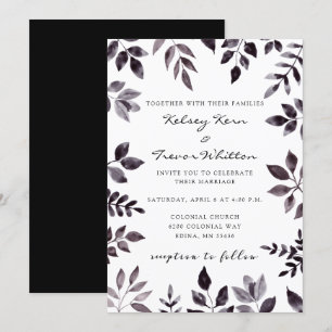 Modern Modern Mood Watercolor Floral Wedding Einla Einladung