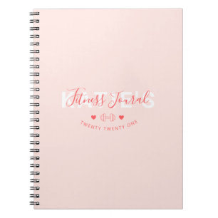 Modern modische Fitness Journal Blush Pink Notizblock