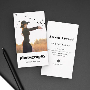 Modern modische Fotografie Mode Typografie Visitenkarte