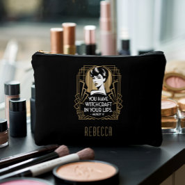 Modern modische Typografie Zitat Black Gold Zubehörtasche