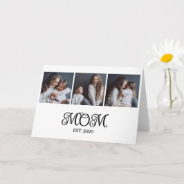 Modern Mom Established 3 Foto Muttertag  Karte