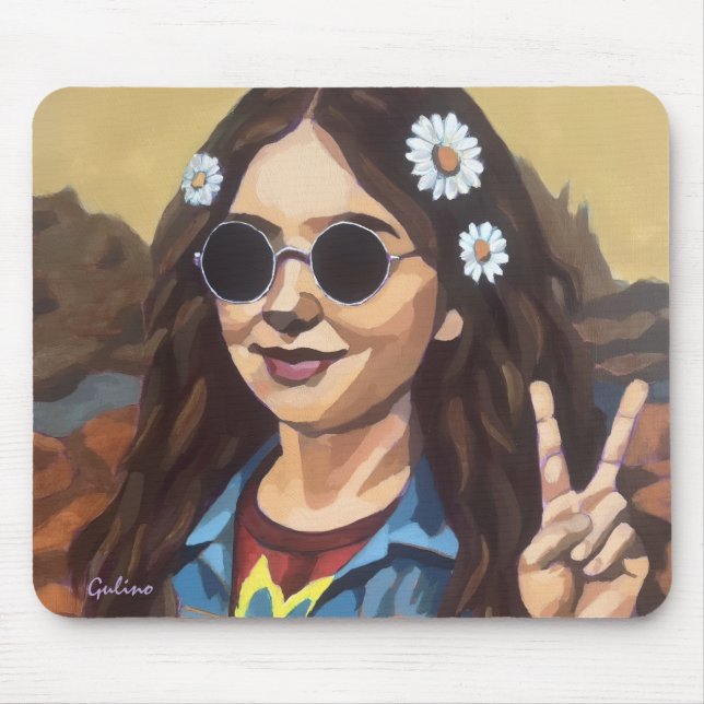 Modern Mona Lisa Painting - da Vinci Inspired Art Mousepad (Vorne)