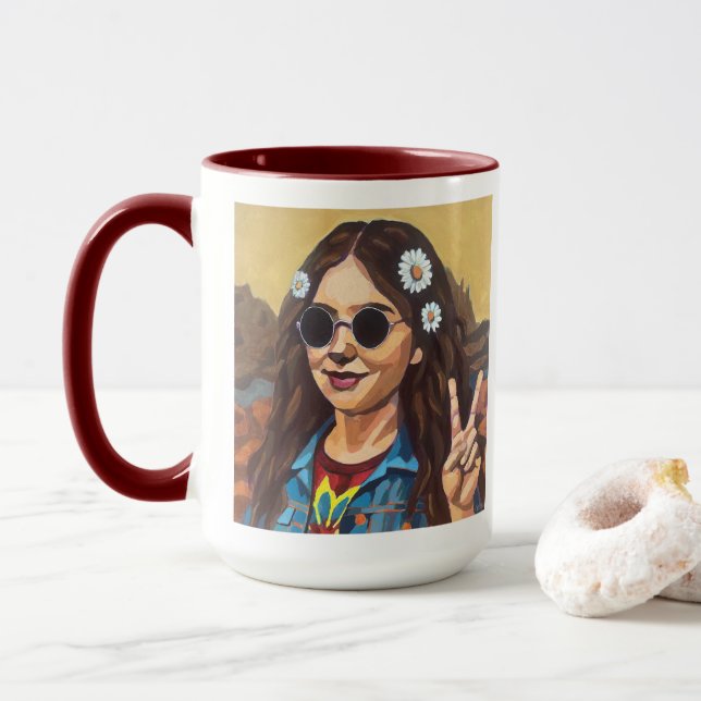 Modern Mona Lisa Painting - Inspired by da Vinci Tasse (Mit Donut)