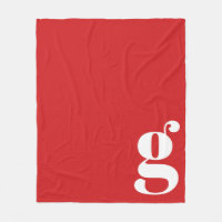 Modern Monogram Bold Initial Red Minimalistisch