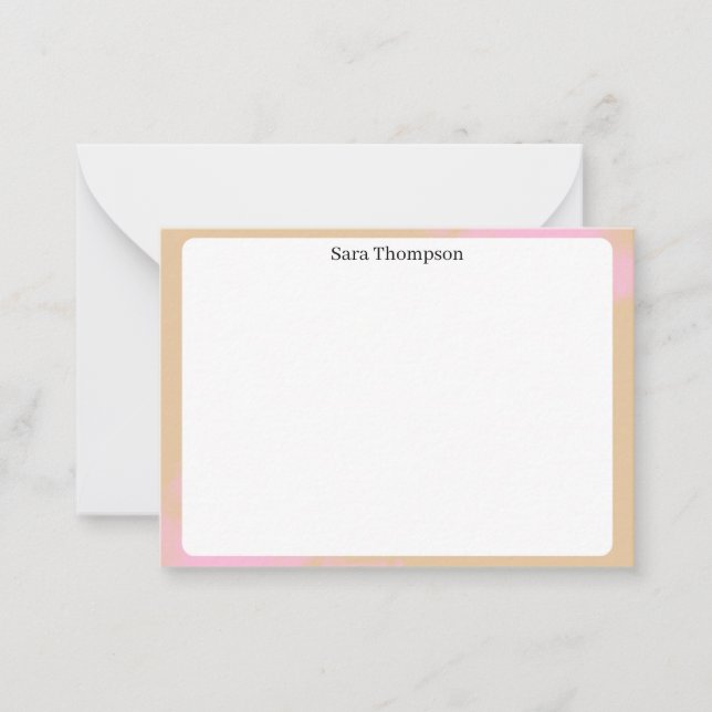 Modern Monogram Classic Black Personal Stationery  Mitteilungskarte (Vorderseite)