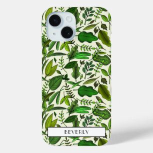 Modern Monogram Green Botanic Case-Mate iPhone Hülle