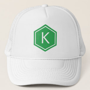 Modern Monogram Green Truckerkappe