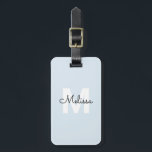 Modern Monogram Handwriting Script Name Einfach Gepäckanhänger<br><div class="desc">Modernes Monogramm kombiniert mit handgeschriebener Kalligrafie.</div>