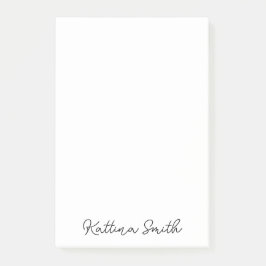 Modern Monogram Handwritten Script Design Post-it Klebezettel