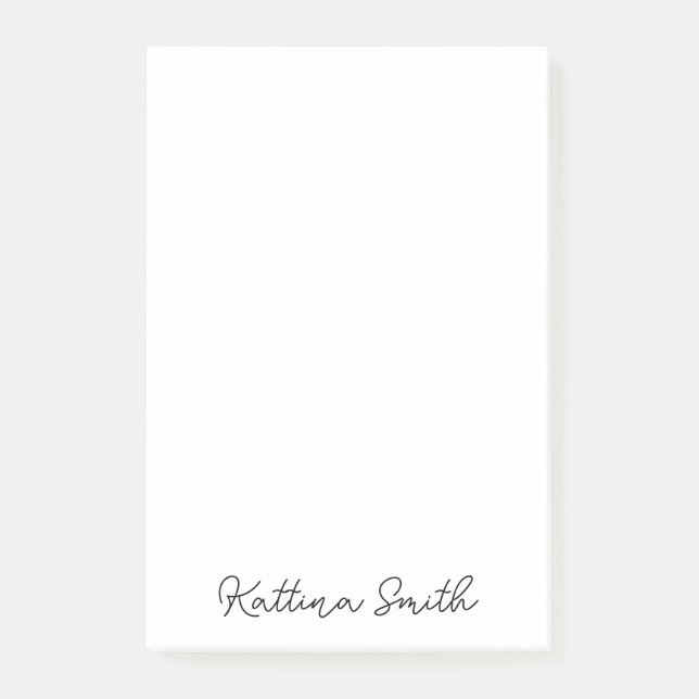 Modern Monogram Handwritten Script Design Post-it Klebezettel (Vorderseite)