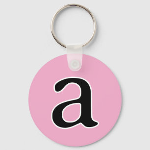 Modern Monogram Initial Alphabet Letter a Pink Schlüsselanhänger