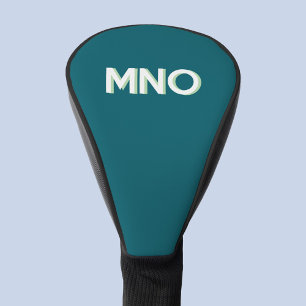 Modern Monogram Initial Drop Shadow Golf Headcover