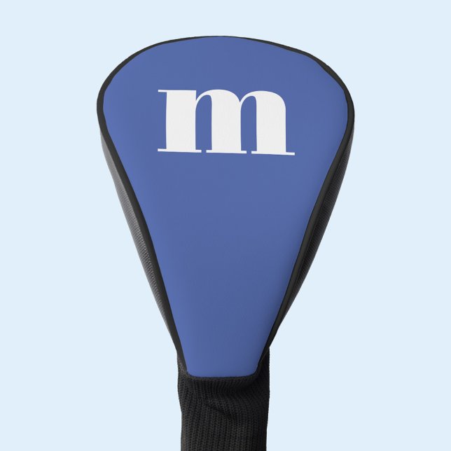 Modern Monogram Initial Golf Headcover (Simple modern lower case monogram initial personalized golf head cover)