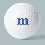 Modern Monogram Initial Golfball<br><div class="desc">Moderne Kleinschreibung Typografie minimalistisches Monogramm Initialdesign,  das auf Personalisierung umgestellt werden kann.</div>